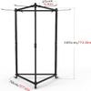 Bsetain Metal Black Foam Roller Display Stand Holder Three Sides Floorstand Hanging Yoga Mat Storage Cart with Wheels, for Yoga Studio & Gym view 2