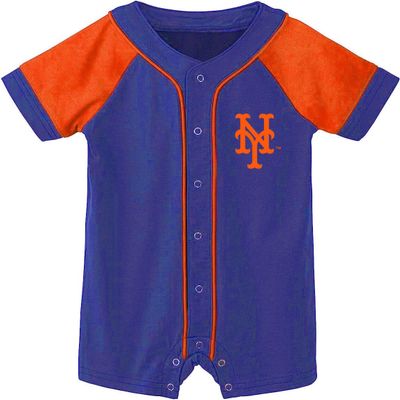 Outerstuff MLB Unisex-Baby Newborn & Infants 0-24 Months Little Slugger Onesie Bodysuit Romper (New York Mets, 0/3 Months)