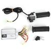 Qiilu 36V Controller and Throttle 36V Controller Brush E Controller and Multifunction Thumb Throttle Grip Set with Lock Electric Quantity Display view 1