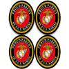 Round Proud Parent of A US Marine Sticker (dad mom Son Daughter Vinyl Decal United States Corps Logo (1.5 inch x 4 Stickers) USMC Licensed view 2