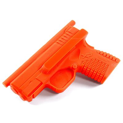 American Safety Props - Non-Functional Solid Polymer Holster Molding Gun Prop - (Prepped) - Blaze Orange - U.S.A. Made - Compatible with Springfield Armory XDS 3.3