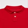 Izod Boys' School Uniform Short Sleeve Polo Shirt, Button Closure, Comfortable & Soft Pique Fabric, Red, 8 Husky view 3