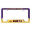 Rico Industries NCAA LSU Tigers Two-Tone 12" x 6" Chrome All Over Automotive License Plate Frame for Car/Truck/SUV view 1