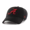 47 Alabama Hat (UA Crimson Tide) Mens Womens MVP Adjustable Cap, Structured Fit, Black, One Size