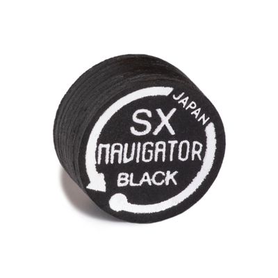 Navigator Black Premium Laminated Pool Billiard Cue Tip - 1 pc (Super Soft, 14 mm)