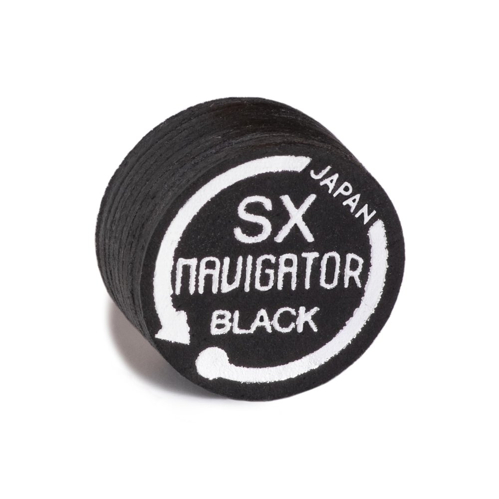 Navigator Black Premium Laminated Pool Billiard Cue Tip - 1 pc (Super Soft, 14 mm)