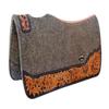 CHALLENGER Horse 32"x30" Western Contoured Wool Felt Therapeutic Saddle Pad Grey 39253GY view 1