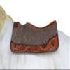 CHALLENGER Horse 32"x30" Western Contoured Wool Felt Therapeutic Saddle Pad Grey 39253GY view 2