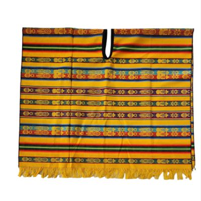 Authentic Regional Mexican Fine Poncho Adult (PO-YELLOW-PM02)