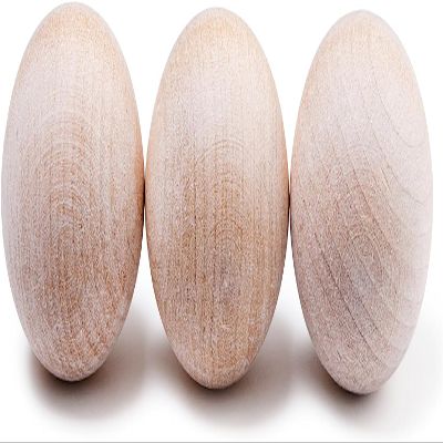 ACE HOCKEY Swedish Stickhandling Wooden Balls for - Unfinished Hardwood No-Bounce Floorball Training Equipment - Hockey Training Balls for Street Hockey - 2-Inch Diameter 3-Pack