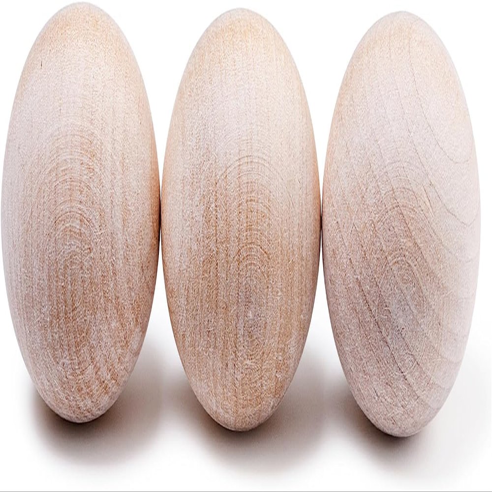 ACE HOCKEY Swedish Stickhandling Wooden Balls for - Unfinished Hardwood No-Bounce Floorball Training Equipment - Hockey Training Balls for Street Hockey - 2-Inch Diameter 3-Pack
