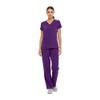 Natural Uniforms Women's Cool Stretch V-Neck Top and Cargo Pant Set (Eggplant, XX-Large) view 2
