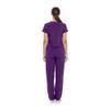 Natural Uniforms Women's Cool Stretch V-Neck Top and Cargo Pant Set (Eggplant, XX-Large) view 3