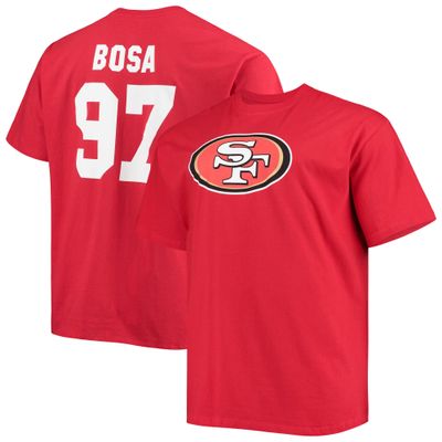 Fanatics Men's Nick Bosa Scarlet San Francisco 49ers Big & Tall Player Name & Number T-Shirt