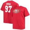 Fanatics Men's Nick Bosa Scarlet San Francisco 49ers Big & Tall Player Name & Number T-Shirt view 1