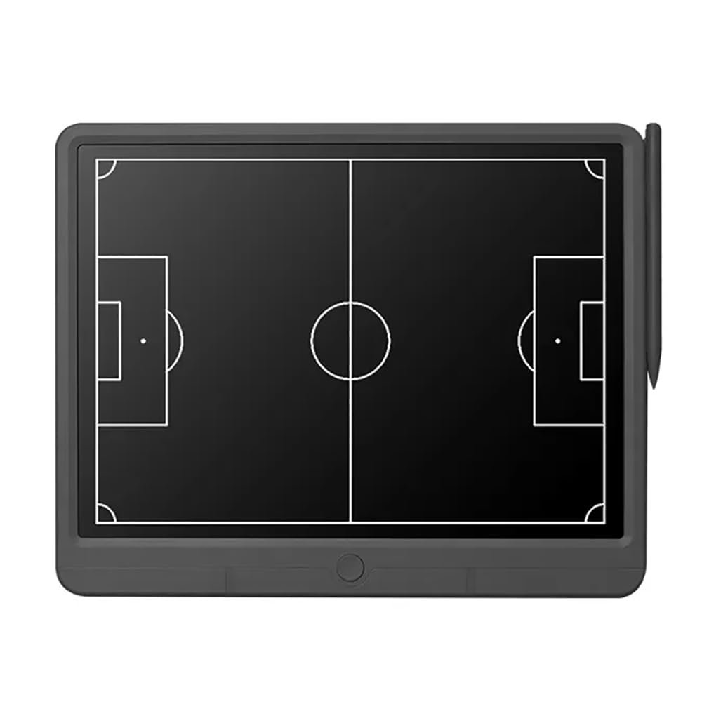15 inch Football Coaches Tactical Board, Electronic Football Training Coaching Clipboard, LCD Soccer Tactical Strategy Coaching Board with Stylus Pen, for Coach and Game Plan