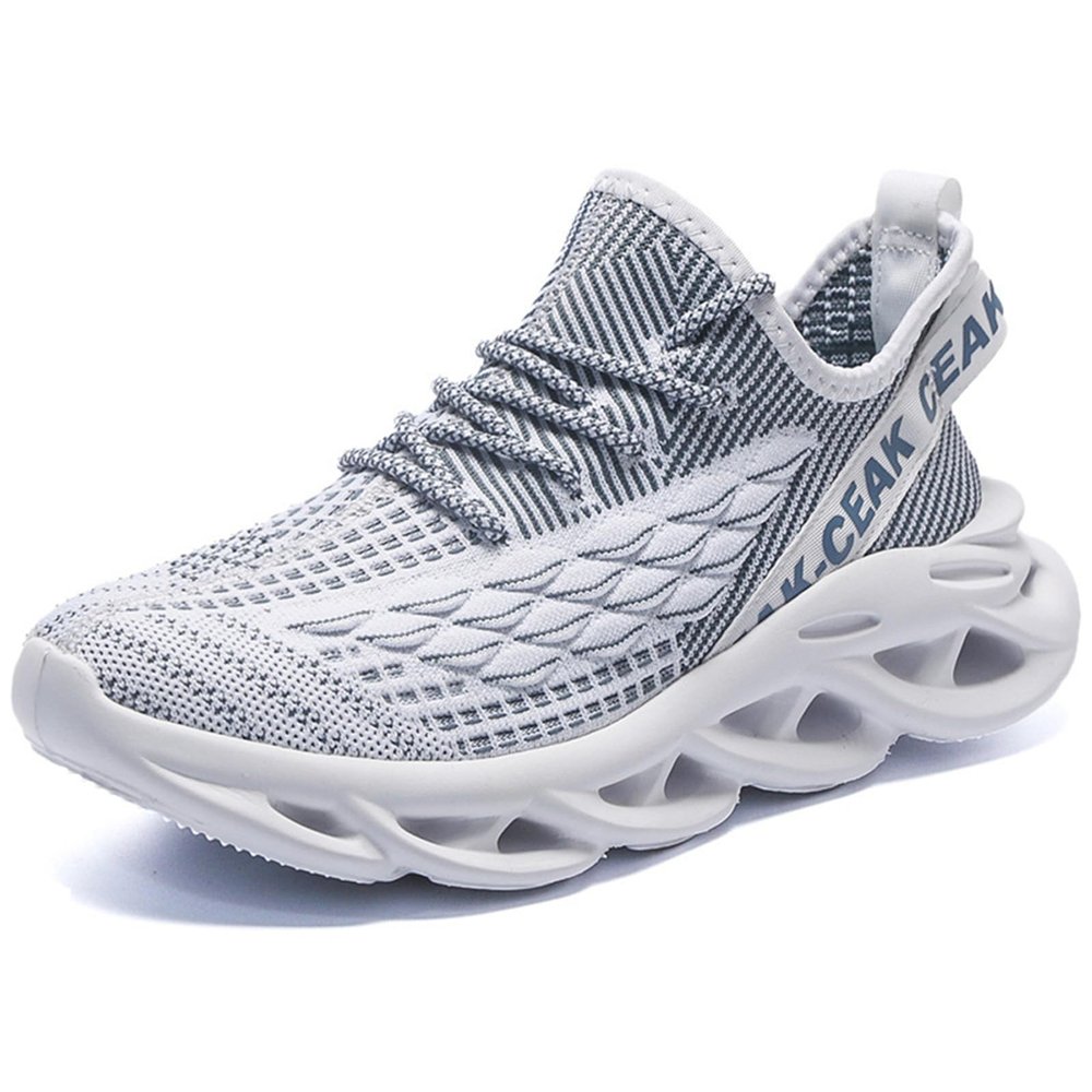 CHUUMEE Mens Running Shoes Lightweight Breathable Walking Shoes for Men (White,11)