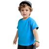 COUVER Toddler Boys Girls Cotton Jersey Short Sleeve T-Shirts, Solid Crewneck Tees, Turquoise, 5/6 view 2