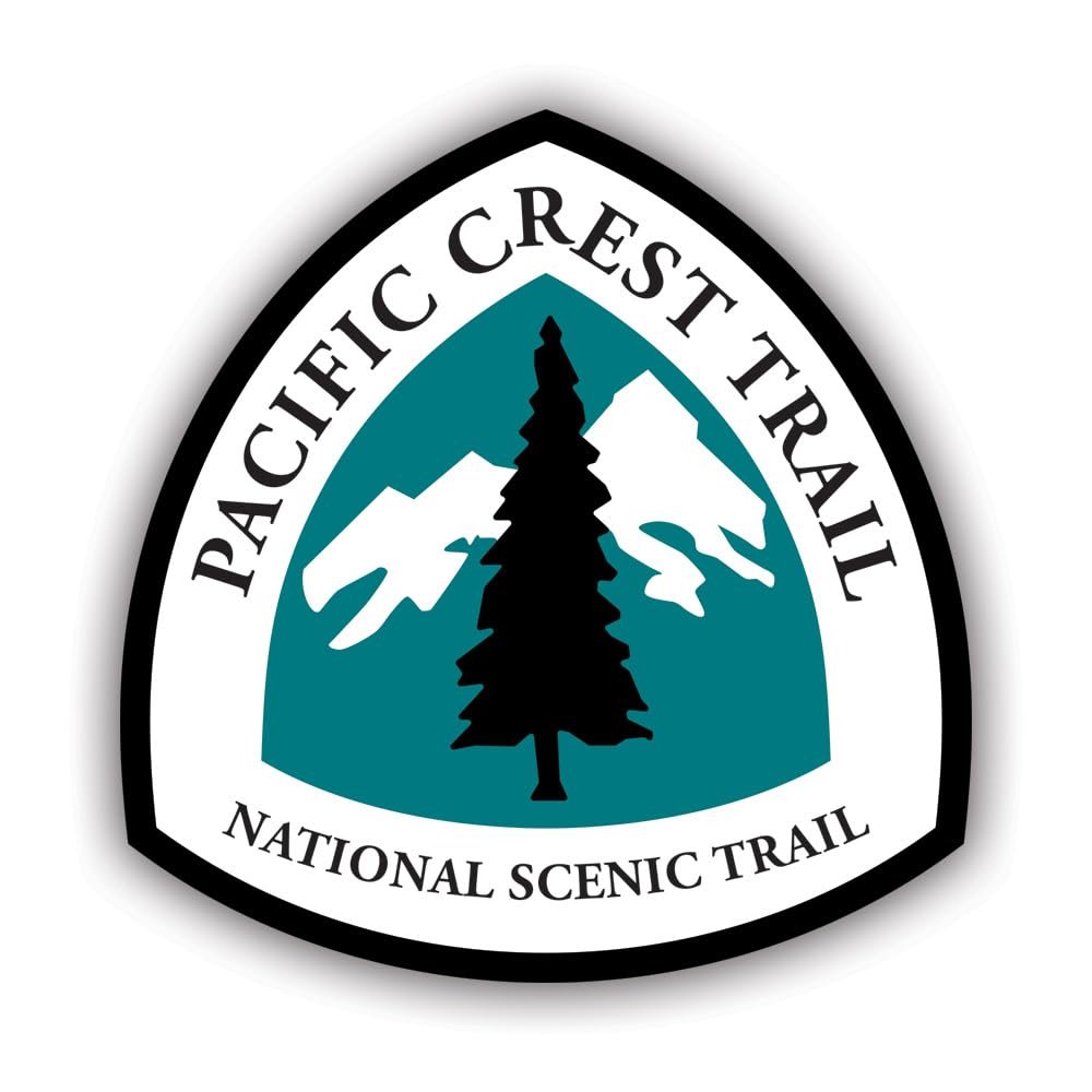 fagraphix Pacific Crest Trail National Scenic Trail Sticker Decal - Self Adhesive Vinyl - Weatherproof - Made in USA - pct Sign Hike Hiking Historic Explore 4" Wide