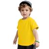 COUVER Toddler Boys Girls Cotton Jersey Short Sleeve T-Shirts, Solid Crewneck Tees, Yellow, 3T view 2