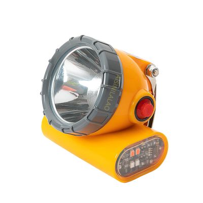 AISINILALAO 8W Miner Lamp Light Explosion-Proof LED Helmet Cap Lamp Cordless Headlamp Outdoor Waterproof Portable Lighting Head Belt Charger(Yellow)