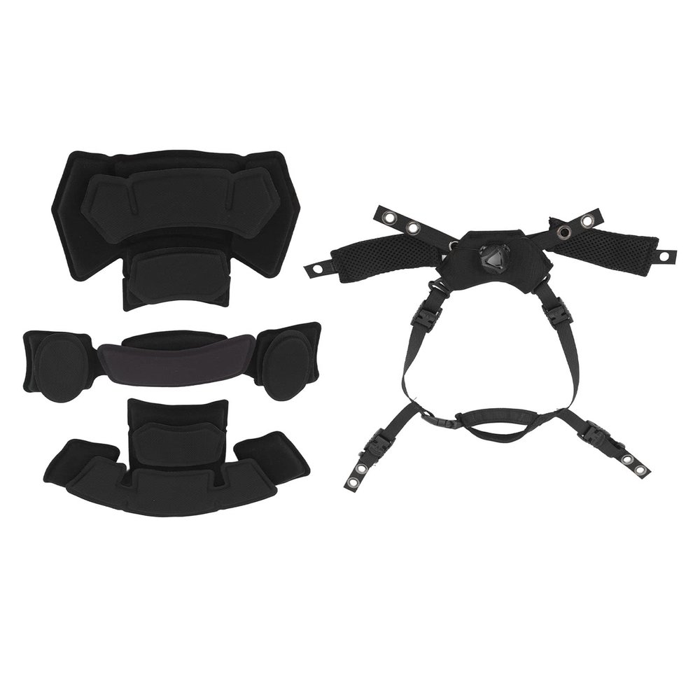 Alomejor Tactical Helmet Liner, Enhanced Suspension System, Soft Nylon Sponge Pads, 3-Piece Design with Chin Strap and Mounting Hardware, for Military