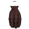 Grebrafan Corset Pirate Skirt Steampunk Leather Corsets Bustiers Costume (US(2-4) XS, brown) view 2