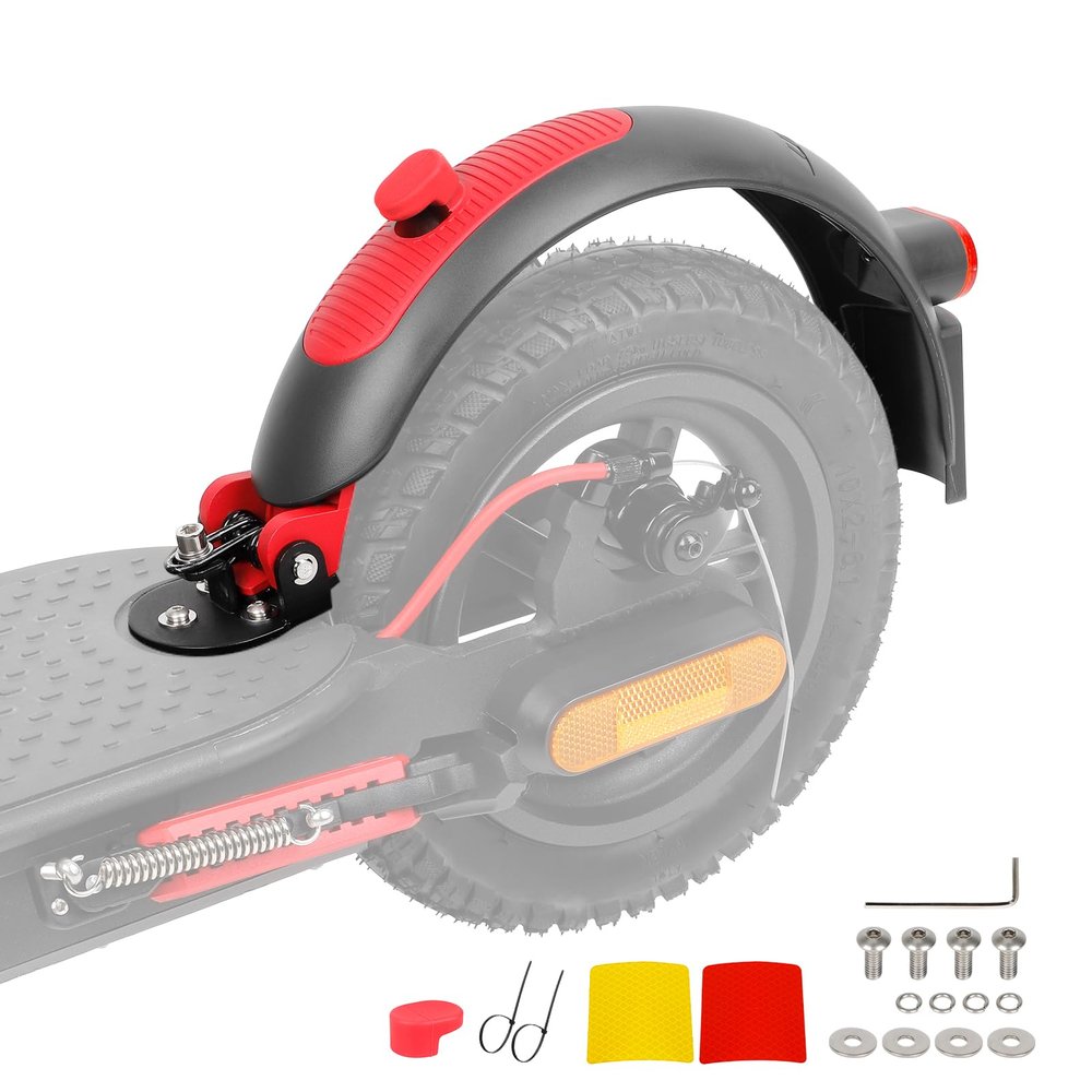 ulip Scooter Rear Fender Scooter Replacement Accessory with Tail Light with Brake Compatible with Xiaomi M365 Pro Pro 2 1S MI3 Swagger 5 Scooter