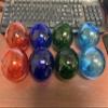 8 Pieces Assorted Decorative Reproduction Blown Glass Float Fishing Buoy Ball 3" view 1