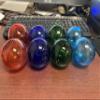 8 Pieces Assorted Decorative Reproduction Blown Glass Float Fishing Buoy Ball 3" view 2
