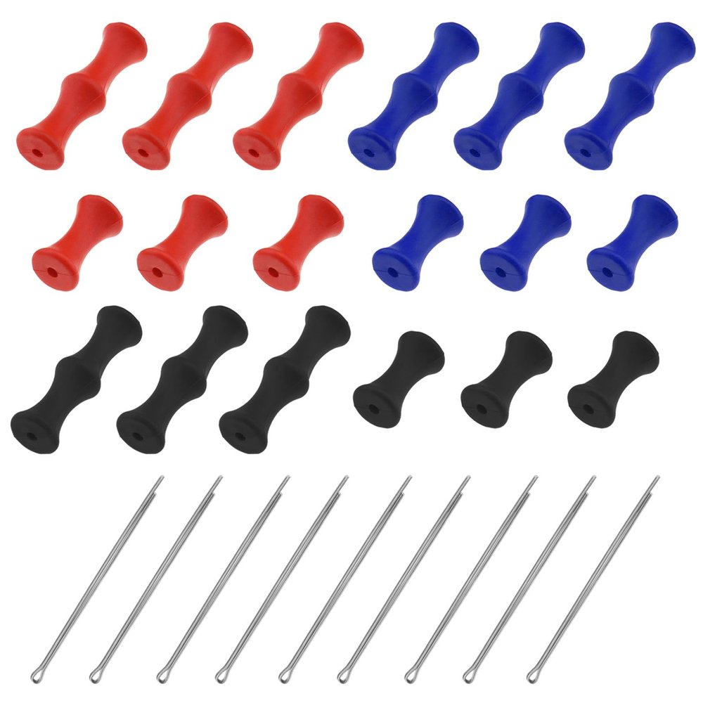 eMagTech 9 Sets Archery Finger Protectors Silicone Bowstring Finger Guard Protective Equipment Finger Tab Bowstring Finger Saver for Beginners (Each Colour 3 Sets)