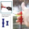 eMagTech 9 Sets Archery Finger Protectors Silicone Bowstring Finger Guard Protective Equipment Finger Tab Bowstring Finger Saver for Beginners (Each Colour 3 Sets) view 3
