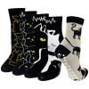 Artfasion Non Slip Socks for Women: Grip Novelty Cat Non Skid Ladies Funny Anti Slip Socks 5 Pairs for Yoga Pilates Barre Hospital 5-9 view 1