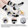Artfasion Non Slip Socks for Women: Grip Novelty Cat Non Skid Ladies Funny Anti Slip Socks 5 Pairs for Yoga Pilates Barre Hospital 5-9 view 2