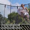 Windyun Trampoline Cover Round 6 Holes Black Sunshade Tent Top Cover Sunblock Shade Cloth for 8ft 10ft 12ft Trampoline with 146ft Cord, Easy to Install for Backyard Playground, Tent Only(12 ft) view 3