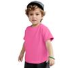COUVER Toddler Boys Girls Cotton Jersey Short Sleeve T-Shirts, Solid Crewneck Tees, Raspberry, 7 view 2