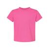 COUVER Toddler Boys Girls Cotton Jersey Short Sleeve T-Shirts, Solid Crewneck Tees, Raspberry, 7 view 3