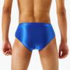 JEsilunmaMY Men's Seamless Stretch Silk Briefs Solid Color Moisture-Wicking Underwear Soft Comfort Breathable Underpants (Blue-1PC,Medium) view 3