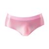 JEsilunmaMY Men's Seamless Stretch Silk Briefs Solid Color Moisture-Wicking Underwear Soft Comfort Breathable Underpants (Pink-1PC,Medium) view 1