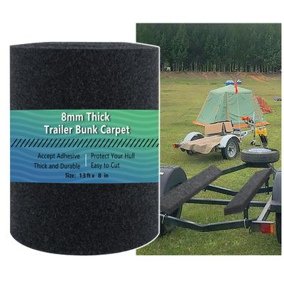 Boat Trailer Bunk Carpet,Bunk Carpet for Boat Trailers,13ft x 8in Boat Trailer Carpets,8mm Thickness Trailert Carpets, Jet Ski Bunks,Black