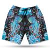 228CLOSET Octopus Lovers Men's Swim Trunks - Blue Floral Hawaiian Shorts for Men, Men's Summer Bathing Shorts Set 11 Size Size 3XL view 1