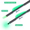 DEEPOWER 31 inch 100% Carbon Arrows with Fixed Blade Broadhead and Lighted Nocks 6 Pack for Compound Bow and Recurve Bow Shaft Spine 300/350/400/500 view 2