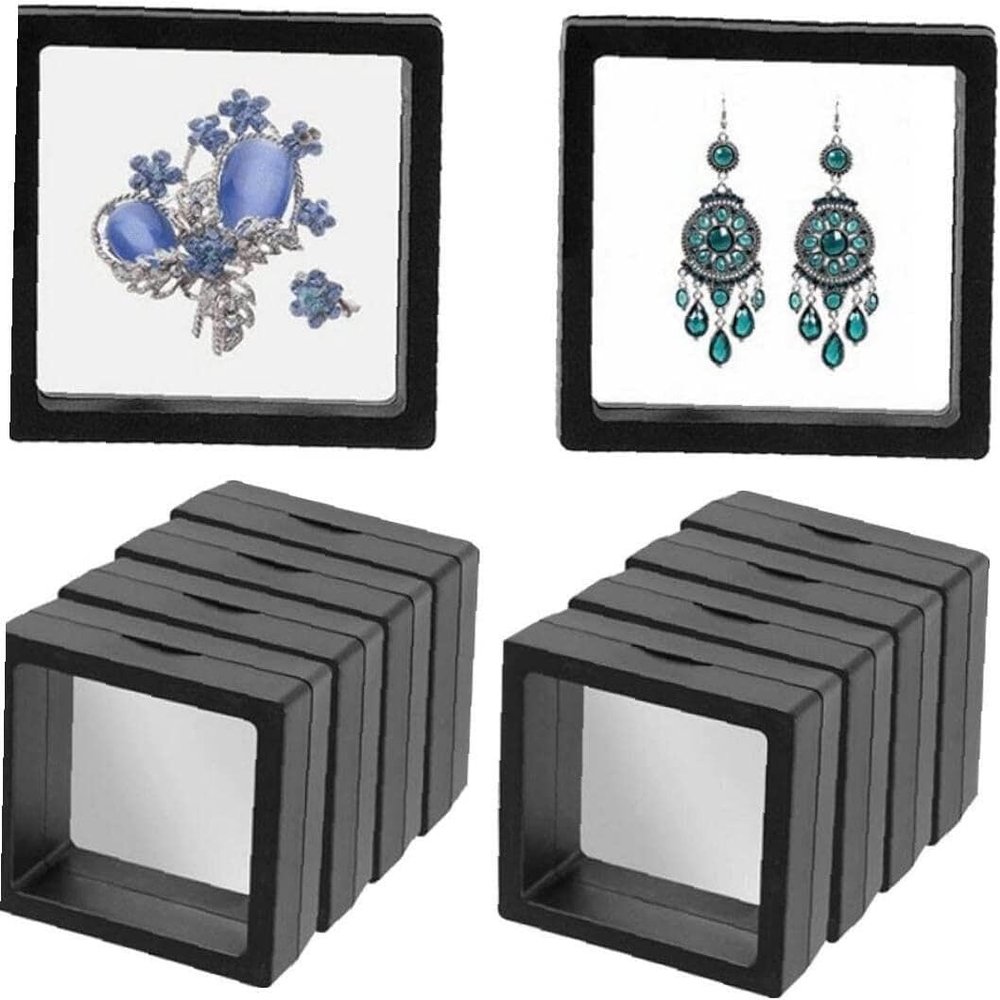10pcs Pe Film Suspension Box Jewelry Rack Transparent Acrylic Hand String Storage Jewelry Display Rack Packaging Storage Box
