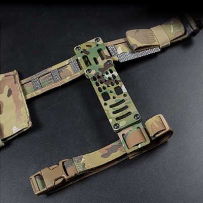 Adjustable Metal Modular Holster Adaptor for QLS Kit,Tactical Pistol Gun Holster Drop Leg Belt Hanging Extension Plate Adapter Camo