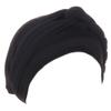 African Turban Caps for Women - Braid Twist Solid Headwrap for Cancer Headscarf Chemo Beanies Headwear hat (Black) view 1