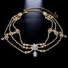 LABDIP Fashion Bridal Wedding Zircon Hair Chain Multi-Layered Full Diamond Forehead Chain view 1
