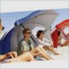 EMENAR 2.4m Beach Shelter Umbrella With Vents, Portable Outdoor Fishing Parasol Sun Shade Canopy For Beach, Garden, Fishing, Camping, UV Protection (Color : Red) view 2