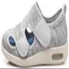 ACE SHOCK Mens Diabetic Shoes Wide Width Elderly Summer Walking Shoes Adjustable Closure Breathable Air Cushion Sandals for Plantar Fasciitis Bunions Swollen Feet (6.5, Pale Grey) view 2