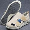 Mens Diabetic Shoes Wide Width Elderly Summer Walking Shoes Adjustable Closure Breathable Air Cushion Sandals for Plantar Fasciitis Bunions Swollen Feet (11.5, Beige) view 4