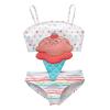 Cute Toddler Kids Infant Baby Girls Boys Bikini 3D Cartoon 1 Piece Swimsuit Sleeveless Bathing Suit (White, 3-4 Years) view 1